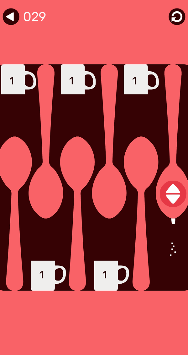 Cups on the background of spoons